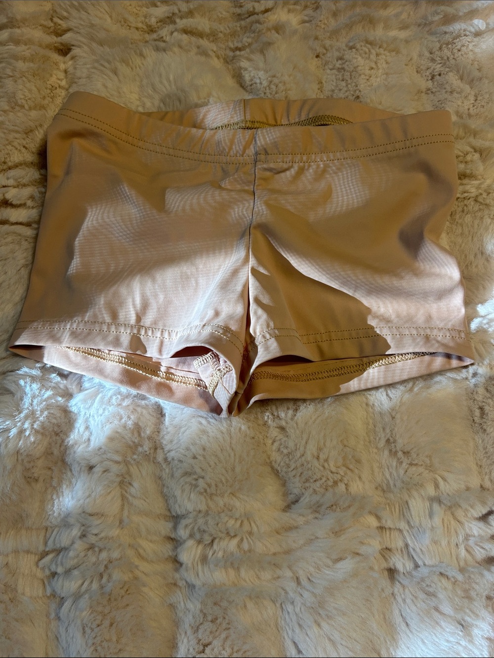 Balera Girls Dance Stretch Performance Shorts in Nude